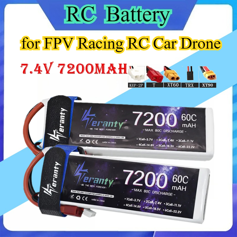 Drone Battery 6S - Upgrade 2S 7.4V 7200mAh 60C 6S