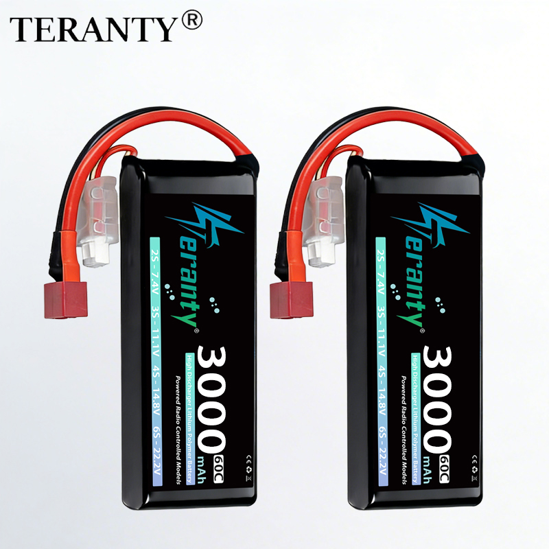 Drone Battery Connector - TERANTY 2S 3000mAh Lipo Battery 7.4V