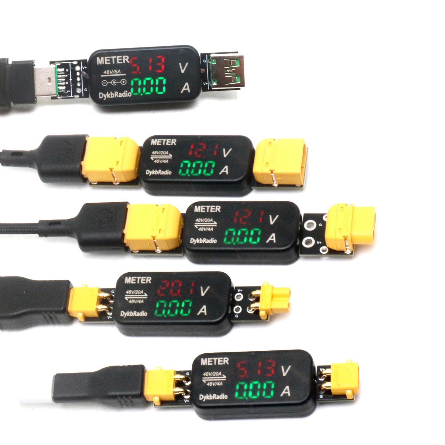Drone Battery Voltage Checker - USB XT30 XT60 DC 20A Voltage