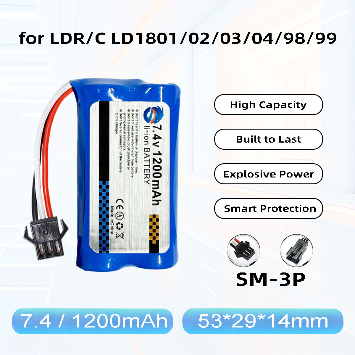 Drone Battery Li-Ion - Skymaker 2S Li-Ion Battery 7.4V 1200mAh