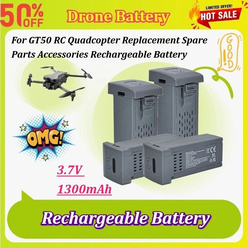 Drone Battery Li-Ion - New 1-5Pcs 3.7V 1300mAh Drone Battery
