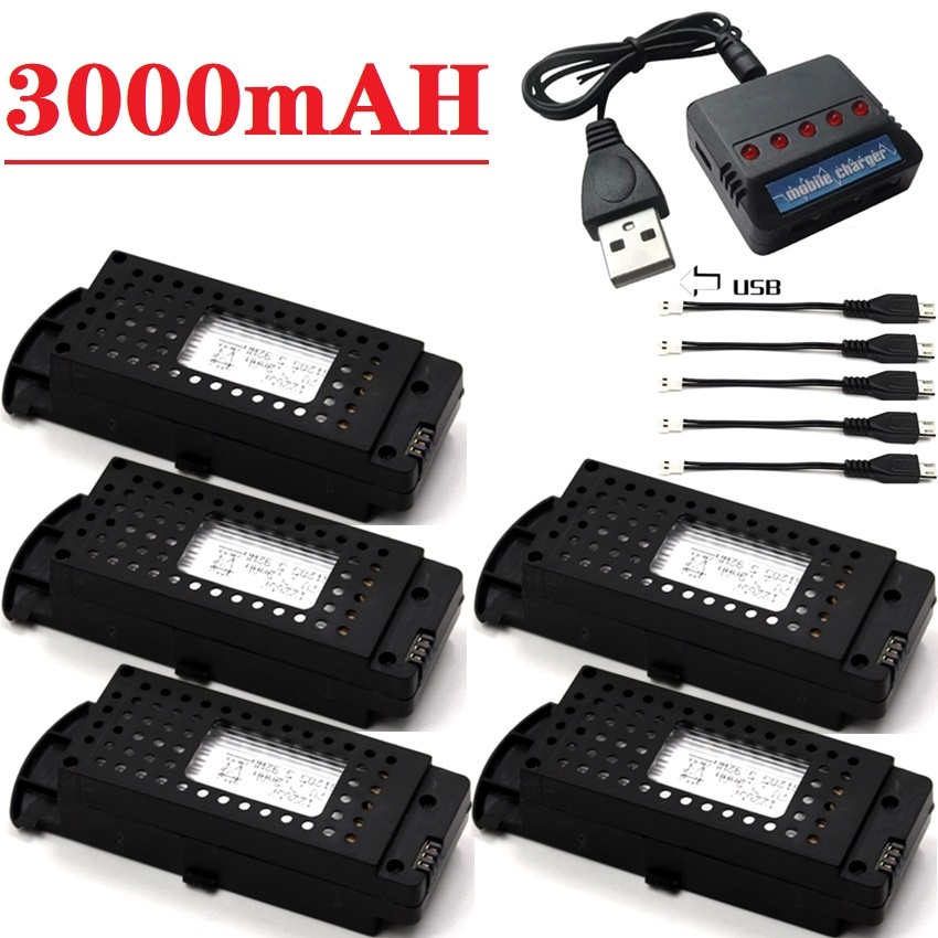 Drone Battery Li-Ion - Q6 Drones Battery 3.7V 3000mAh for