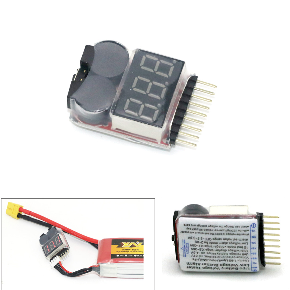 Drone Battery Alarm - Lipo Battery Voltage Tester volt meter