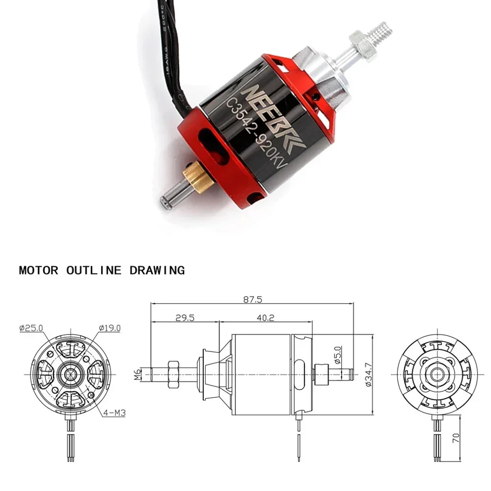 1/2/4PCS 3542 920KV 1400KV Out - Drone Battery 4S recension och pris
