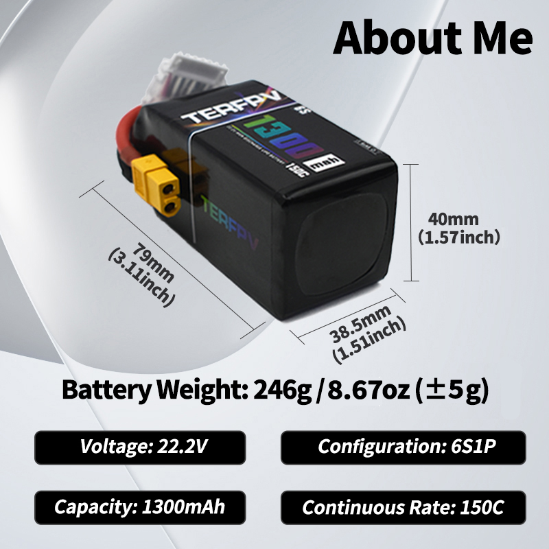 TERFPV Lipo Battery 6S 22.2V 1 - Drone Battery 6S recension och pris