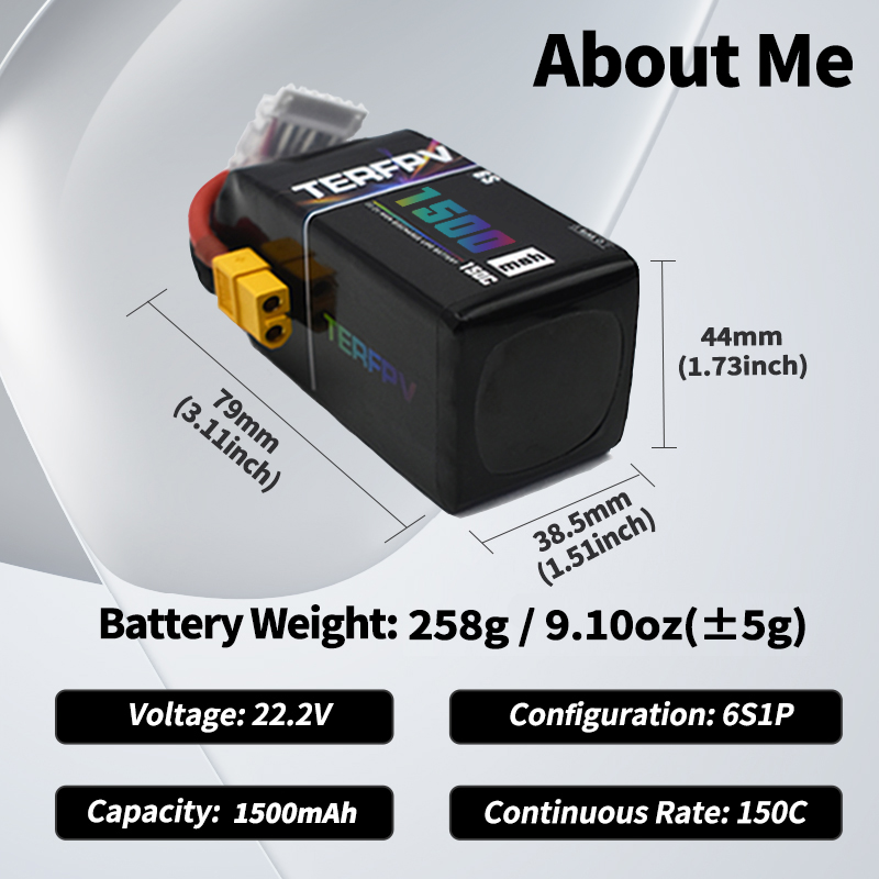 TERFPV Lipo Battery 6S 22.2V 1 - Drone Battery 6S recension och pris