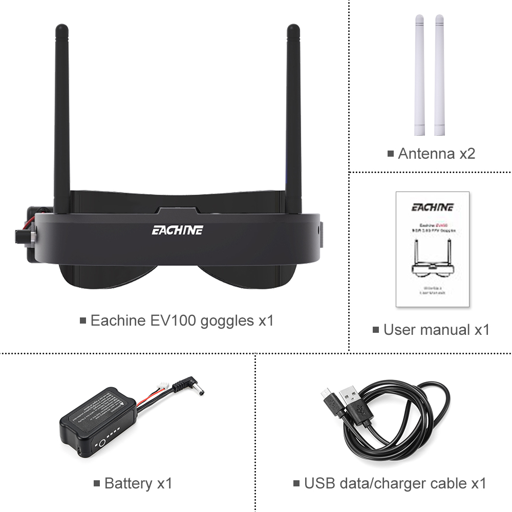 Eachine EV100 720*540 5.8G 72C - Drone Battery Case recension och pris