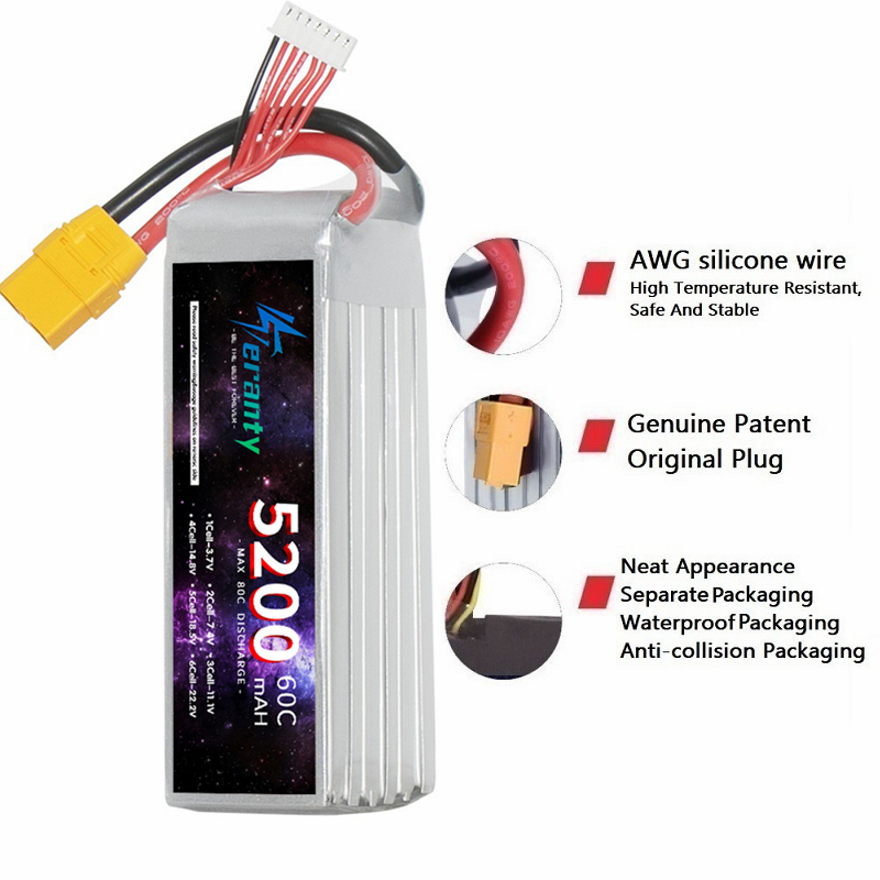 TERANTY 6S 5200mAh Lipo Batter - Drone Battery 6S recension och pris