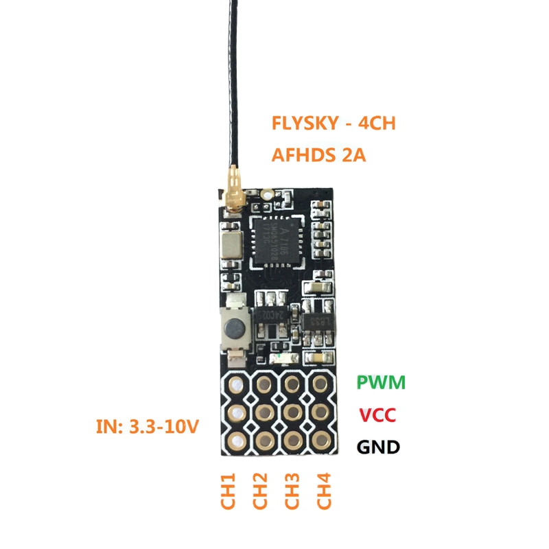 Flysky FS2A Mini Receiver 4CH  - Drone Battery Lipo recension och pris