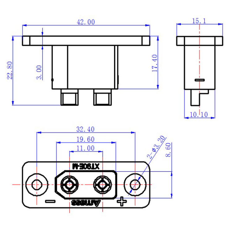 30PCSAmass Black XT90E-M Panel - Drone Battery Connector recension och pris