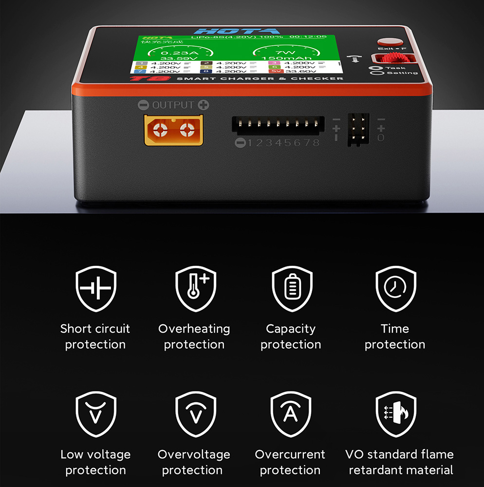 HOTA T8 Smart Balance Charger  - Drone Battery Smart recension och pris