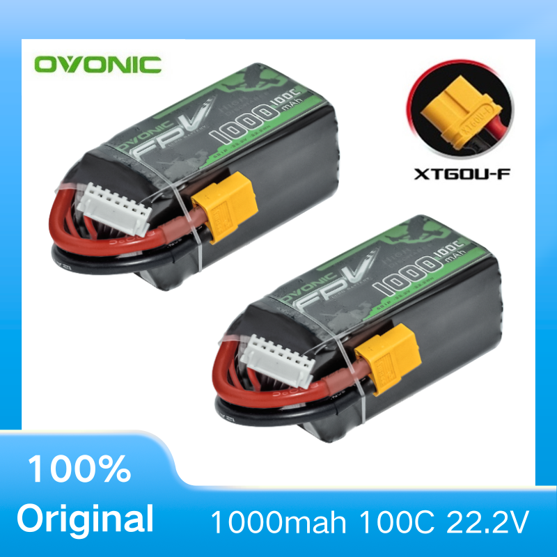 2Pcs OVONIC 1000mAh 100C 22.2V - Drone Battery Li-Ion recension och pris