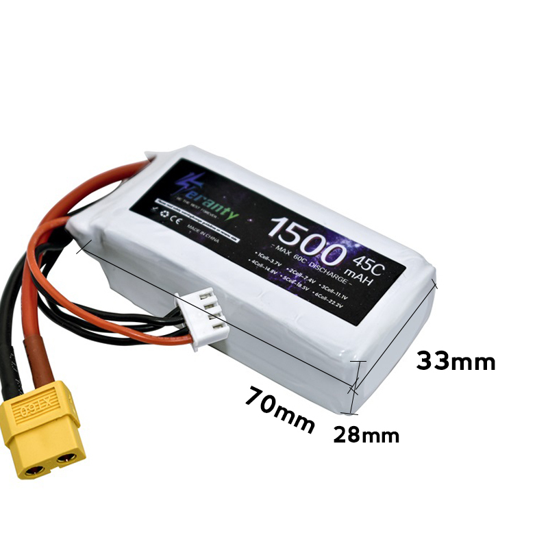TERANTY 3s 45C 11.1V 1500mah L - Drone Battery Li-Ion recension och pris