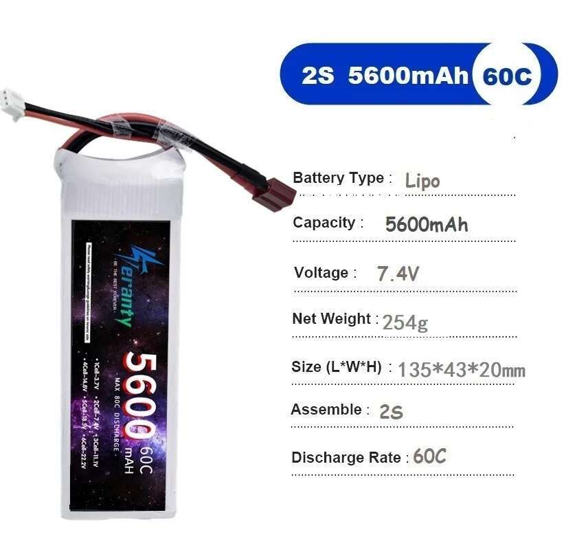 TERANTY 5600MAH 60C 2S 3S 4S 6 - Drone Battery 4S recension och pris