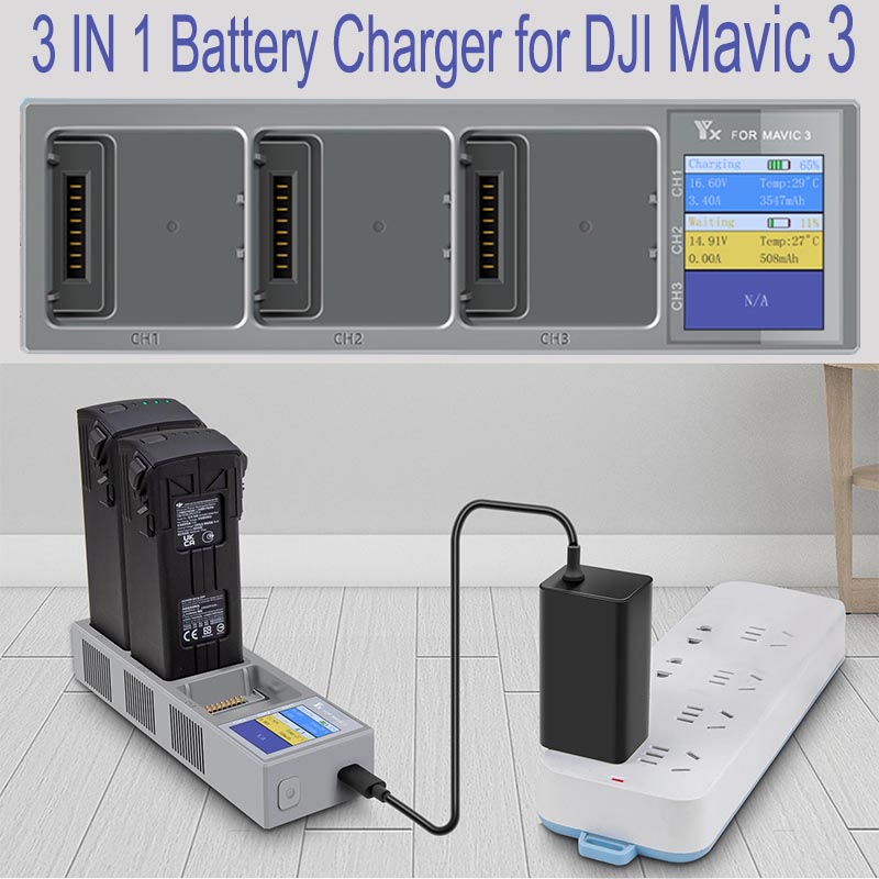 3 IN 1 Battery Charger for DJI - Drone Battery Parallel Board recension och pris