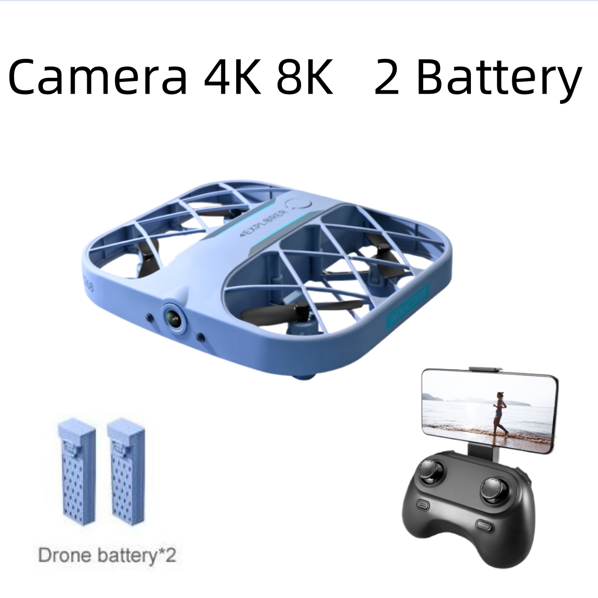 JJRC H107 FPV RC Drone with 2  - Drone Battery Case recension och pris