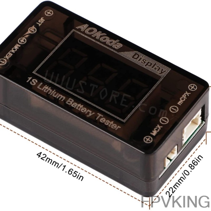 AOKoda AOK-041 1S LiPo Battery - Drone Battery Voltage Checker recension och pris